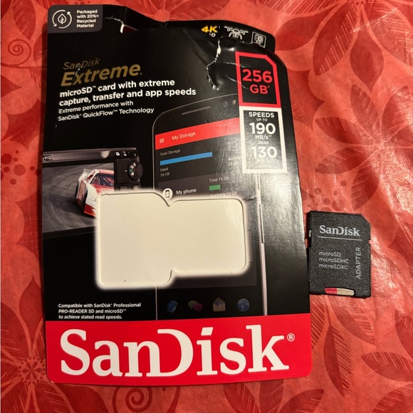 SanDisk Extreme 256GB microSDXC UHS-I Memory Card + Adapter - BRAND NEW! - Picture 4 of 6